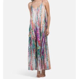 Nicole Miller Watercolor Maxi Dress